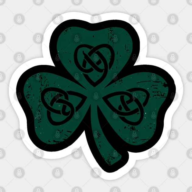 Vintage St Patricks Day Shamrock Sticker by Creatifly Graphic Tees